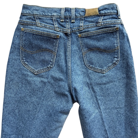 Vintage 80s 90s Lee Mom Jeans Womens 12 Blue Medium Wash High Rise Tapered Leg - Picture 8 of 11